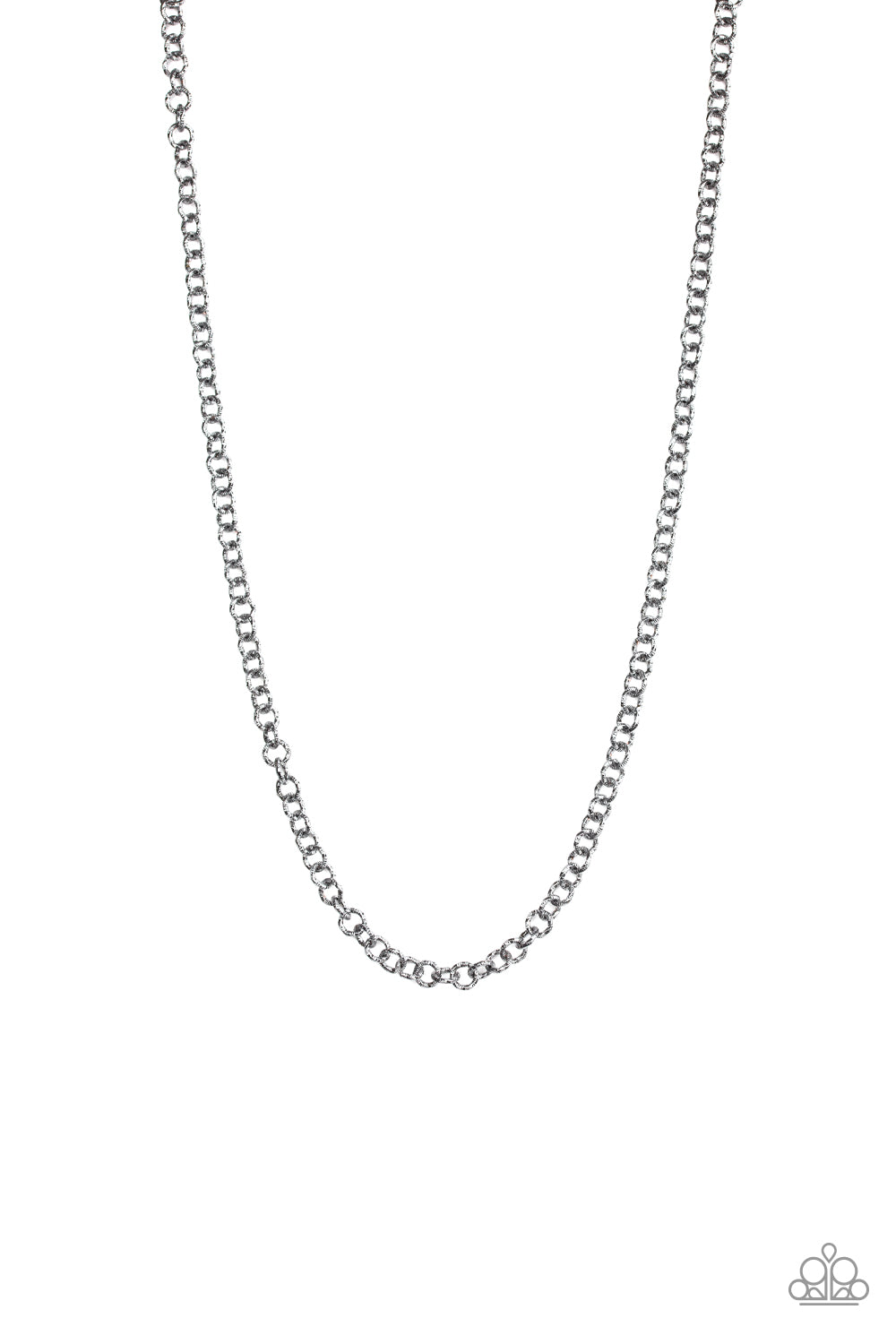 Paparazzi - Courtside Couture - Men's Gunmetal Black Chain Necklace