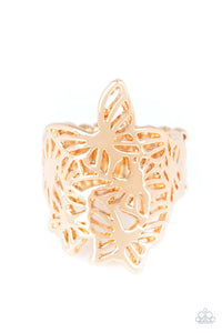 Paparazzi Banded Butterflies Gold Butterflies Ring