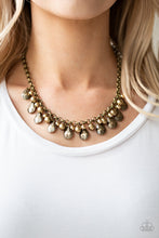 Load image into Gallery viewer, Stage Stunner Brass Short Necklace
