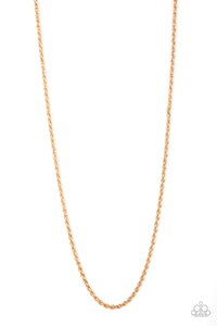 Paparazzi The Go To Guy Men's Gold Rope Chain Necklace