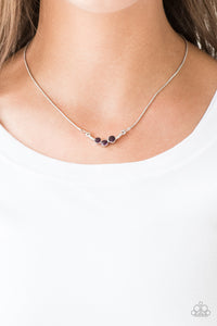 Sparkling Stargazer Purple Short Necklace