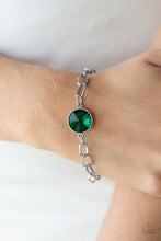 Load image into Gallery viewer, Paparazzi All Aglitter Emerald Green Toggle Clasp Bracelet
