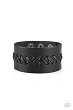 Load image into Gallery viewer, Paparazzi Be a Sport Black Urban Leather Bracelet
