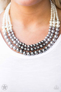 Paparazzi - Lady in Waiting - Silver and White Pearl Necklace Blockbuster