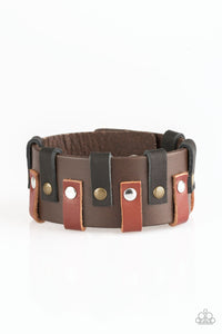 Paparazzi Modern Musketeer Brown Urban Leather Bracelet