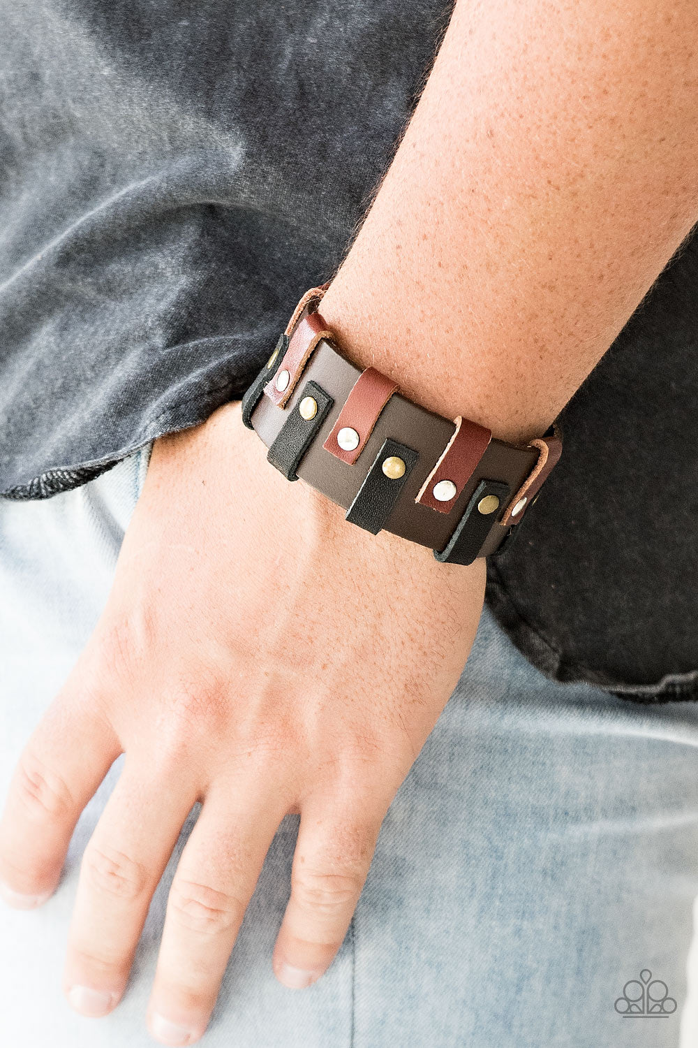 Paparazzi Modern Musketeer Brown Urban Leather Bracelet