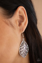 Load image into Gallery viewer, Paparazzi One Vine Day Silver Vine- Like Filigree Earrings
