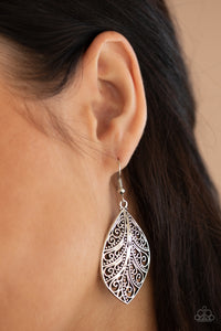 Paparazzi One Vine Day Silver Vine- Like Filigree Earrings