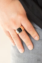 Load image into Gallery viewer, Going Pro - Black and Gold Men&#39;s Ring - Paparazzi
