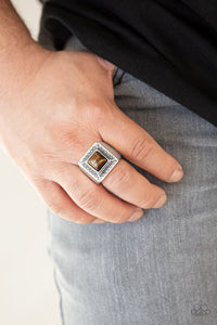 Paparazzi - The Wrangler - Brown Tiger Eye Ring