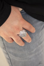 Load image into Gallery viewer, Paparazzi - Stand Guard - Tribal Triangle Shape - Men&#39;s Silver ring
