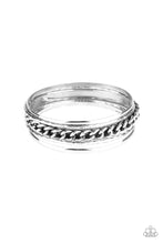 Load image into Gallery viewer, Paparazzi A Piece of The Action - Silver Set of 5 Bangles Bracelet

