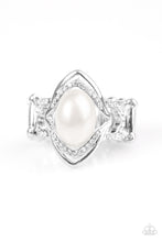 Load image into Gallery viewer, Paparazzi Positively Posh White Pearl and Rhinestone Ring
