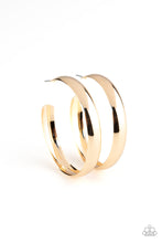 Load image into Gallery viewer, Paparazzi - Kick Em To The CURVE - Gold Hoop Earrings
