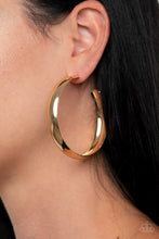 Load image into Gallery viewer, Paparazzi - Kick Em To The CURVE - Gold Hoop Earrings
