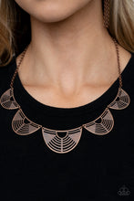 Load image into Gallery viewer, Record Breaking Radiance - Copper Necklace with Geometric shapes
