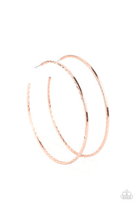 Paparazzi Diamondback Diva - Copper Hoop Earrings