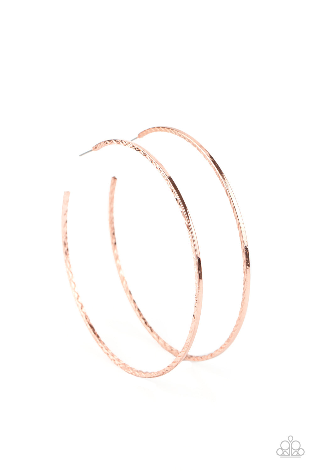 Paparazzi Diamondback Diva - Copper Hoop Earrings