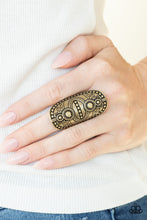 Load image into Gallery viewer, Paparazzi - Tiki Trail - Large Brass Ring
