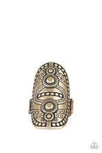 Load image into Gallery viewer, Paparazzi - Tiki Trail - Large Brass Ring
