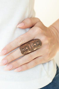 Paparazzi Tiki Trail - Copper Tribal Inspired Ring