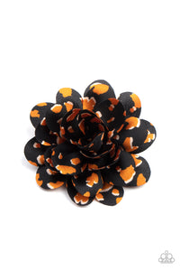 Paparazzi - Panama Picnic - Yellow Animal Print Hair Clip