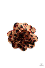 Load image into Gallery viewer, Paparazzi - Panama Picnic - Brown Animal Print Hair Clip
