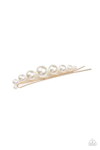 Load image into Gallery viewer, Paparazzi - Elegantly Efficient - Gold Pearl Hair Clip
