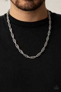 Paparazzi - Extra Entrepreneur - Men's Silver Rope Chain Necklace