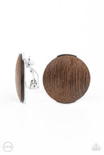 Load image into Gallery viewer, Paparazzi - WOODWORK It - Brown Clip-On Earrings
