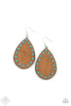 Load image into Gallery viewer, Paparazzi - Rustic Refuge - Blue and Wood Earrings - Fashion Fix Simply Santa Fe
