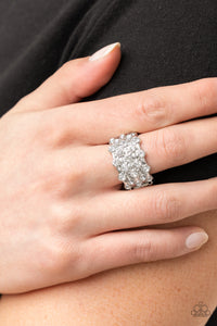 Paparazzi - Metro Motivation - White Rhinestone Ring