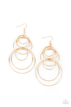 Load image into Gallery viewer, Paparazzi - I Feel Dizzy - Gold Earrings
