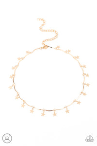 Paparazzi - Little Miss Americana - Gold Chocker Necklace