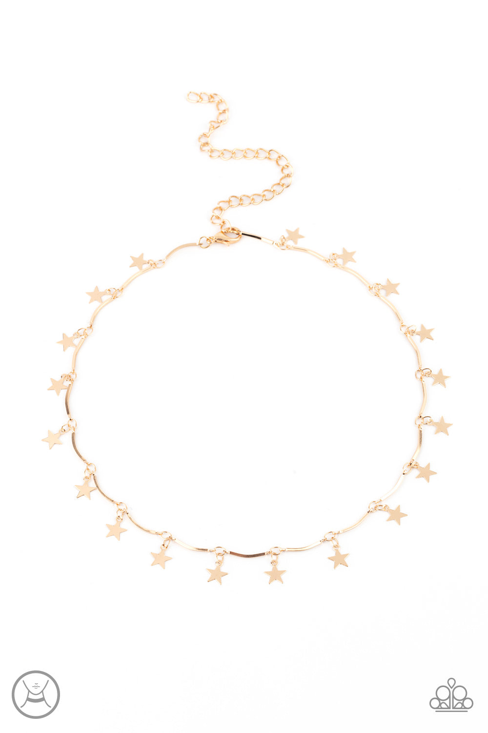 Paparazzi - Little Miss Americana - Gold Chocker Necklace