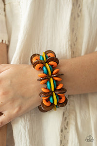 Paparazzi - Caribbean Canopy - Multicolor Wood Bracelet