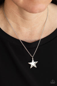 American Anthem - White Star Short Necklace - Paparazzi