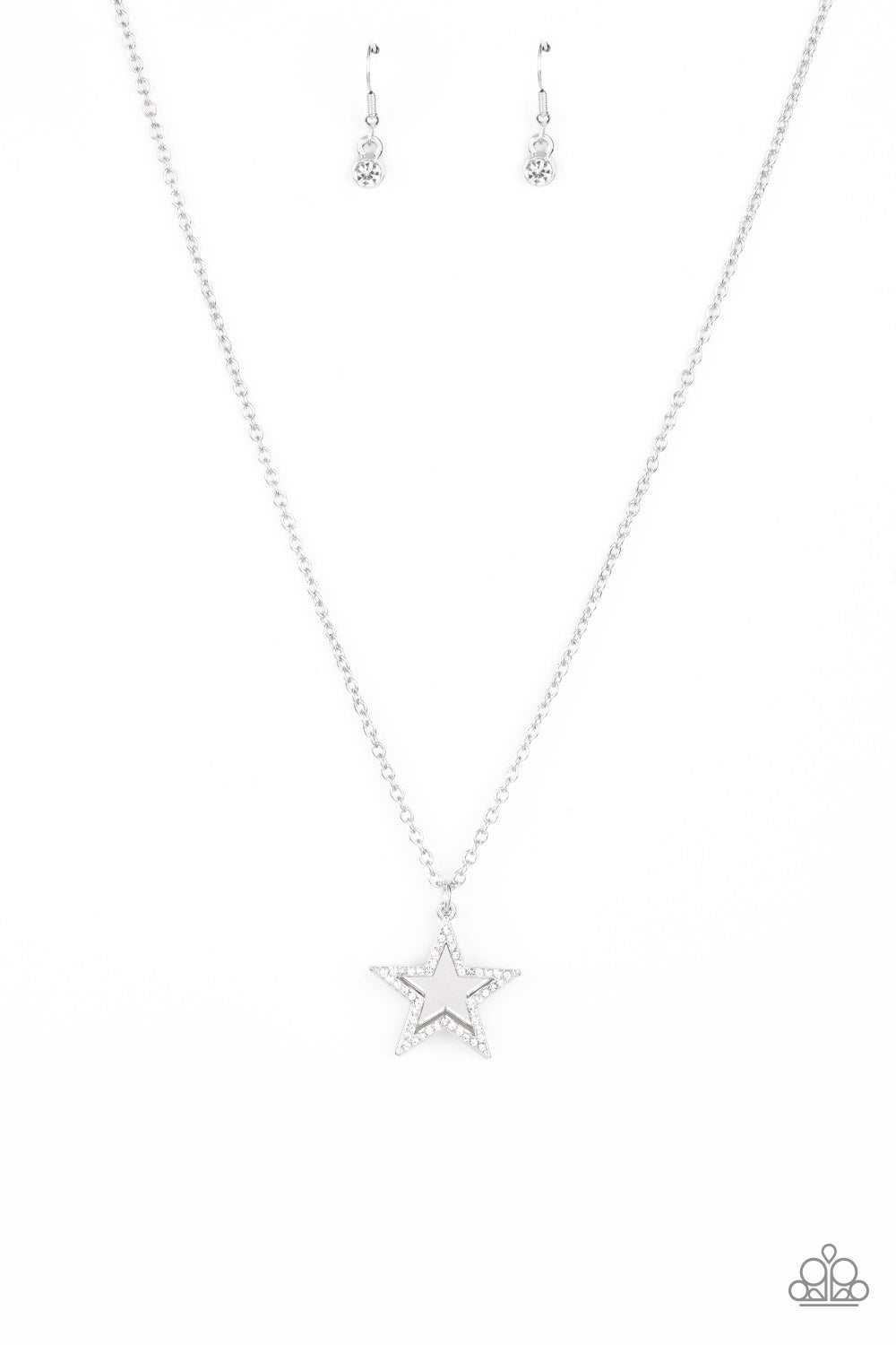 American Anthem - White Star Short Necklace - Paparazzi