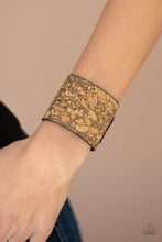 Load image into Gallery viewer, Paparazzi - Cork Congo - Cork and Brass Wrap Bracelet
