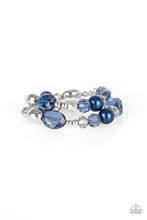 Load image into Gallery viewer, Paparazzi Downtown Dazzle Blue Stretch Bracelet
