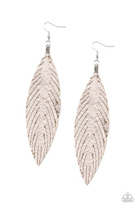 Feather Fantasy - Multi Shimmery Metallic Finish Earrings