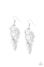Load image into Gallery viewer, Paparazzi High End Elegance White Pearl and Rhinestone Earrings

