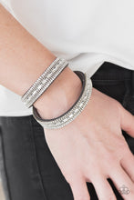 Load image into Gallery viewer, Paparazzi Shimmer and Seas - Silver Double Wrap Bracelet
