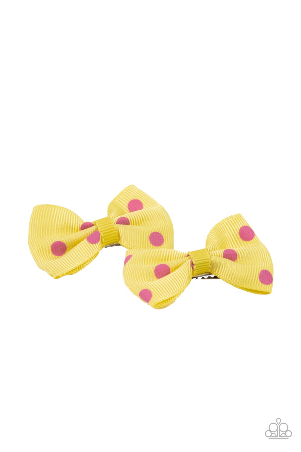 Polka Dot Drama - Yellow Hair Clip - Paparazzi