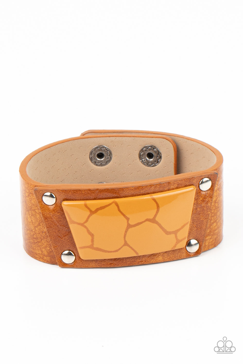 Geo Glamper - Brown Wrap Bracelet - Paparazzi