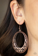 Load image into Gallery viewer, Gardenista Grandeur - Copper Earrings - Paparazzi
