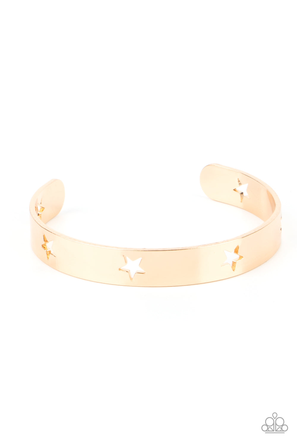 American Girl Glamour - Gold Star Bangle Bracelet - Paparazzi