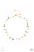 Load image into Gallery viewer, Paparazzi - Sahara Social - Gold Chocker Necklace with Turquoise Beads
