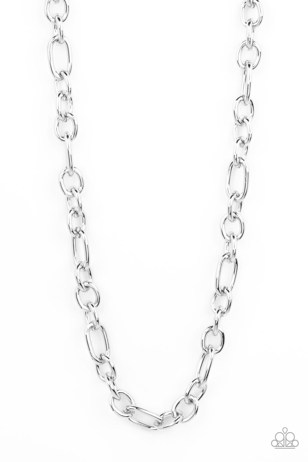 Ringside Throne - Silver Chain Necklace - Men's Necklace - Paparazzi