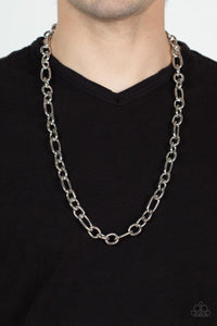 Ringside Throne - Silver Chain Necklace - Men's Necklace - Paparazzi